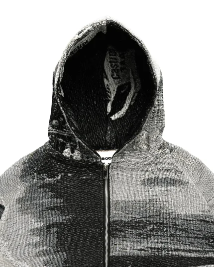 Episodes clothing Drift Tapestry Zip-up Mono Hoodie