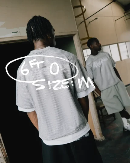 Episodes clothing Tag Mesh Grey Jersey